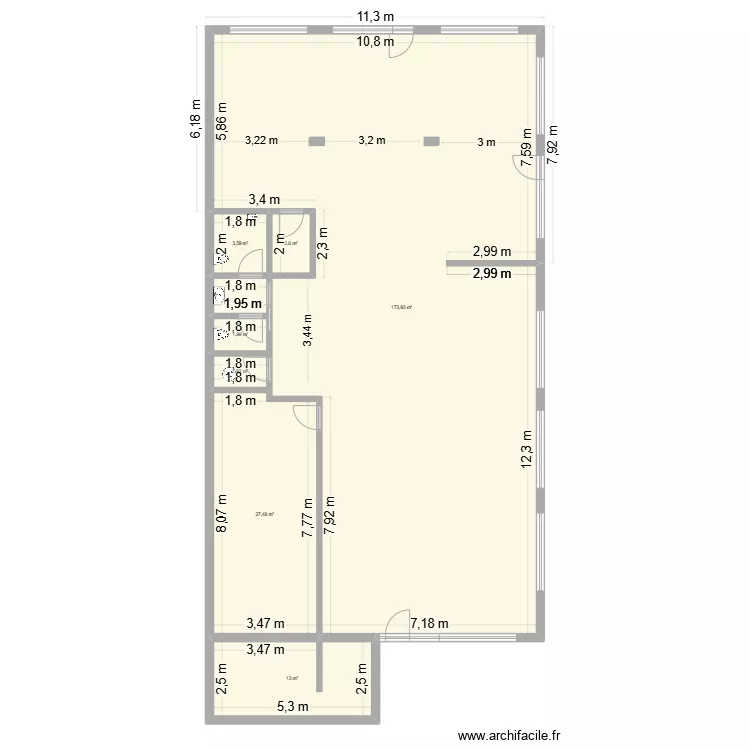 BETH HABAD BASTIA. Plan de 