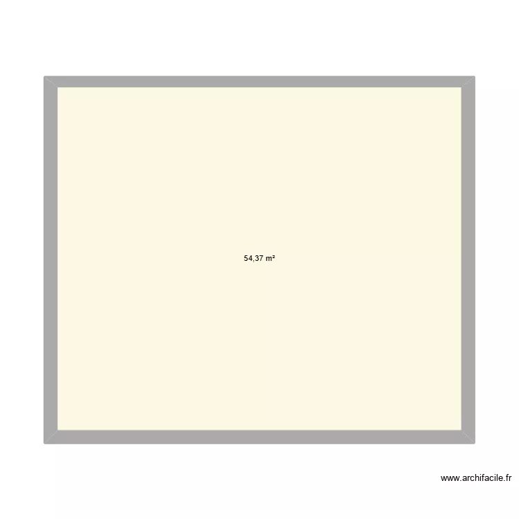 cabanes. Plan de 1 Pièce et 54 m²