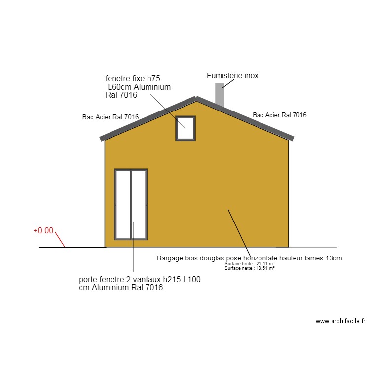 pignon est. Plan de 0 pièce et 0 m2