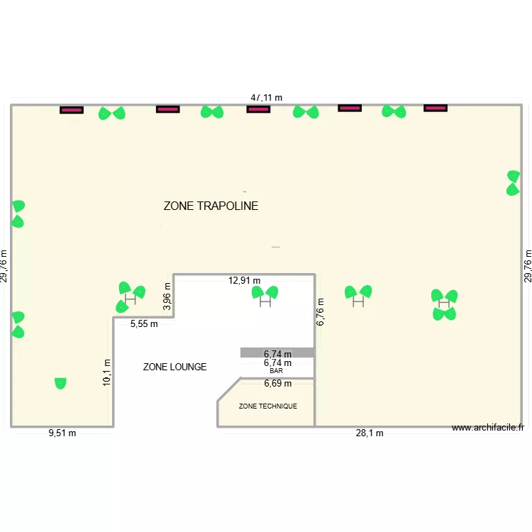CPL LYON. Plan de 2  et 1183 m²