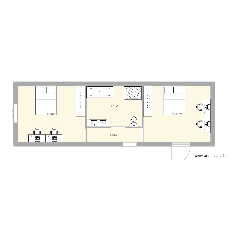 extension 2. Plan de 0 pièce et 0 m2