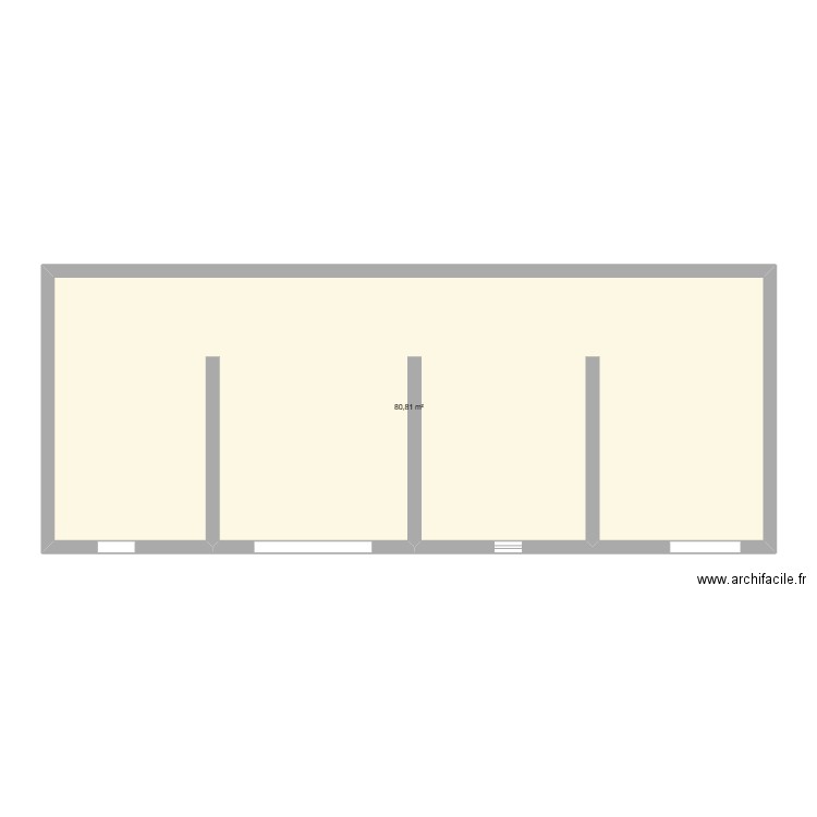 Larche. Plan de 1 pièce et 81 m2