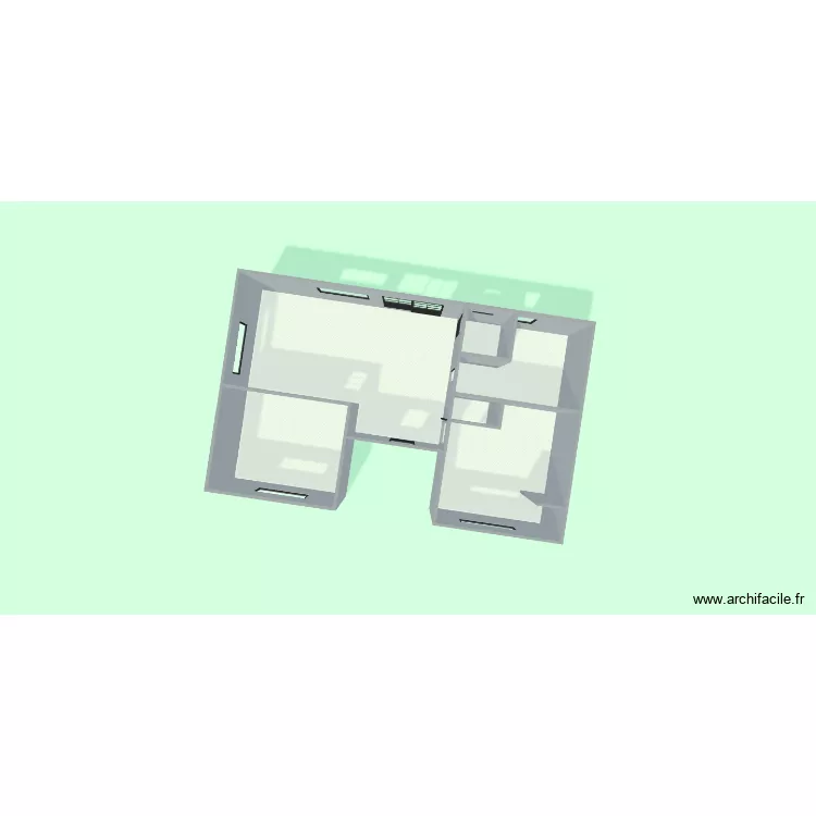 Petit loup 2. Plan de 6  et 90 m²