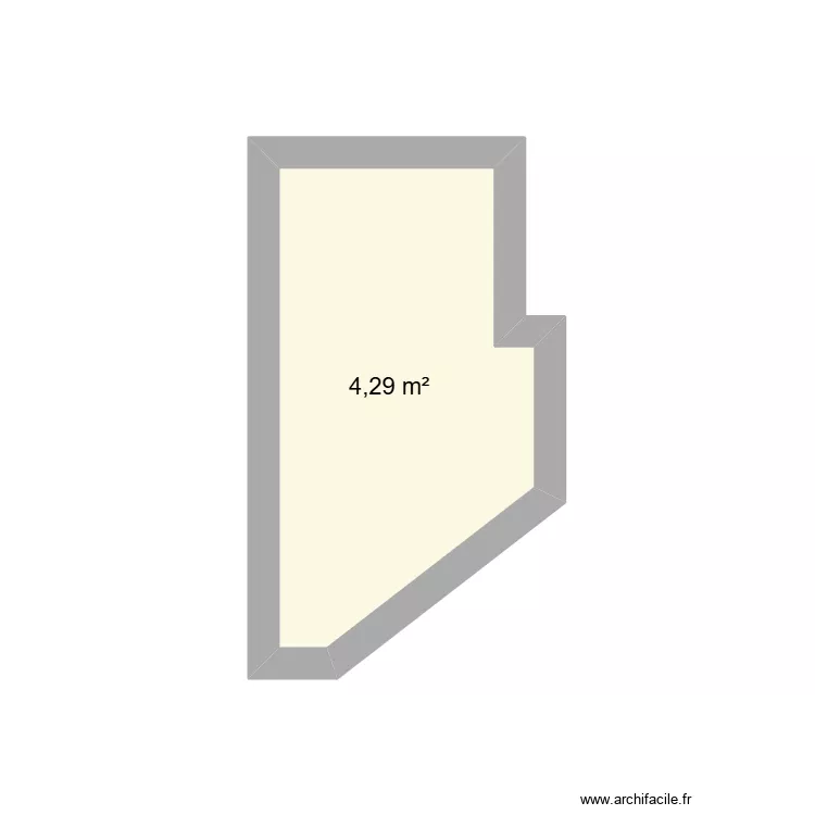 SDB RDC. Plan de 1  et 4 m²