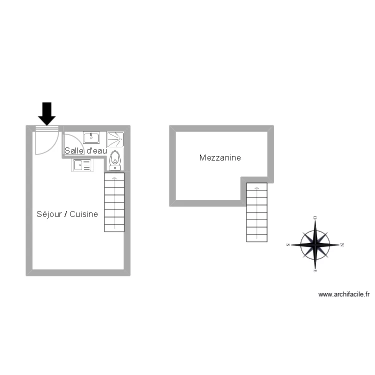 51599 GOLETTO. Plan de 3  et 22 m²