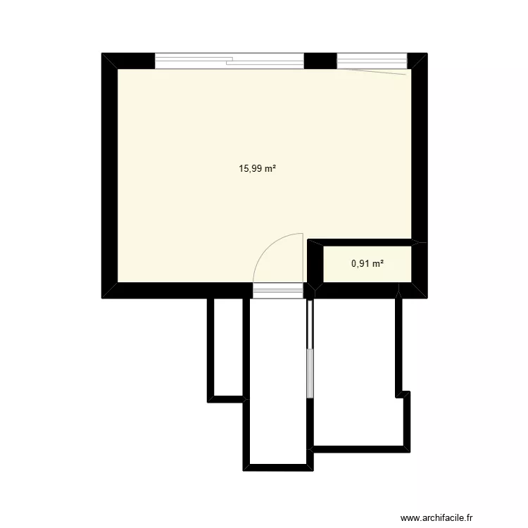 Studio Sizeranne Paris 7. Plan de 