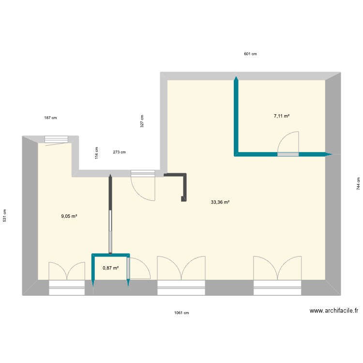 Saint esprit 8/05/24. Plan de 4 pièces et 50 m2