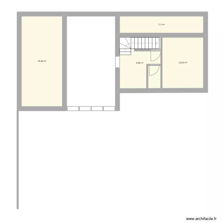 Projet travaux. Plan de 4  et 46 m²