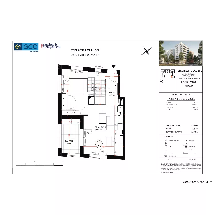 Aubervilliers V3. Plan de 