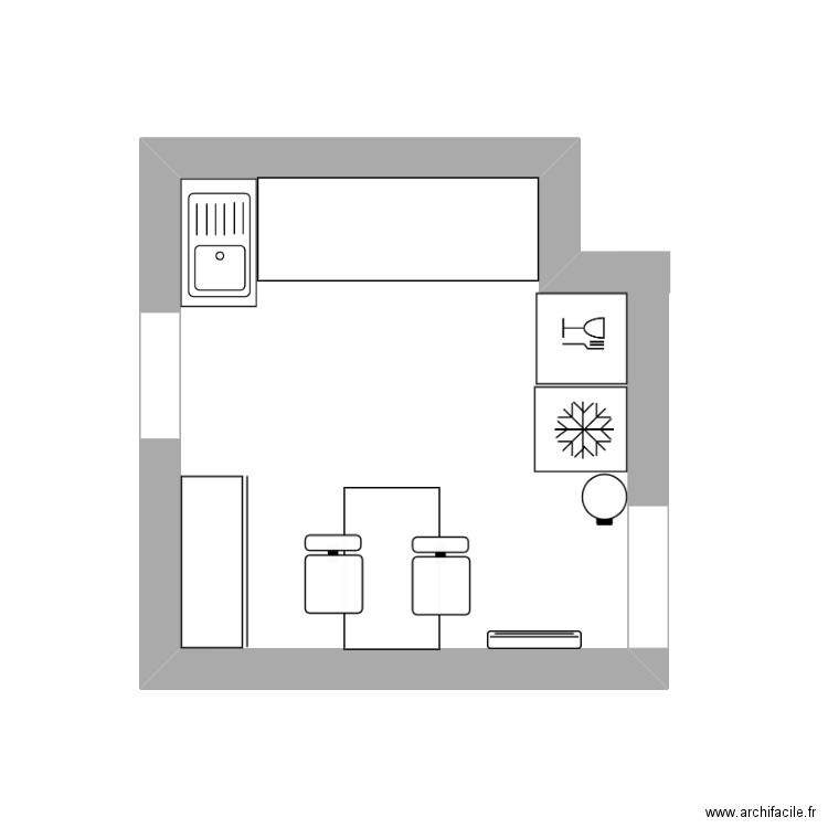 Cuisine. Plan de 0 pièce et 0 m2
