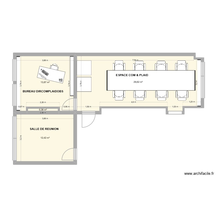 Plan 3e - Option 1. Plan de 0 pièce et 0 m2