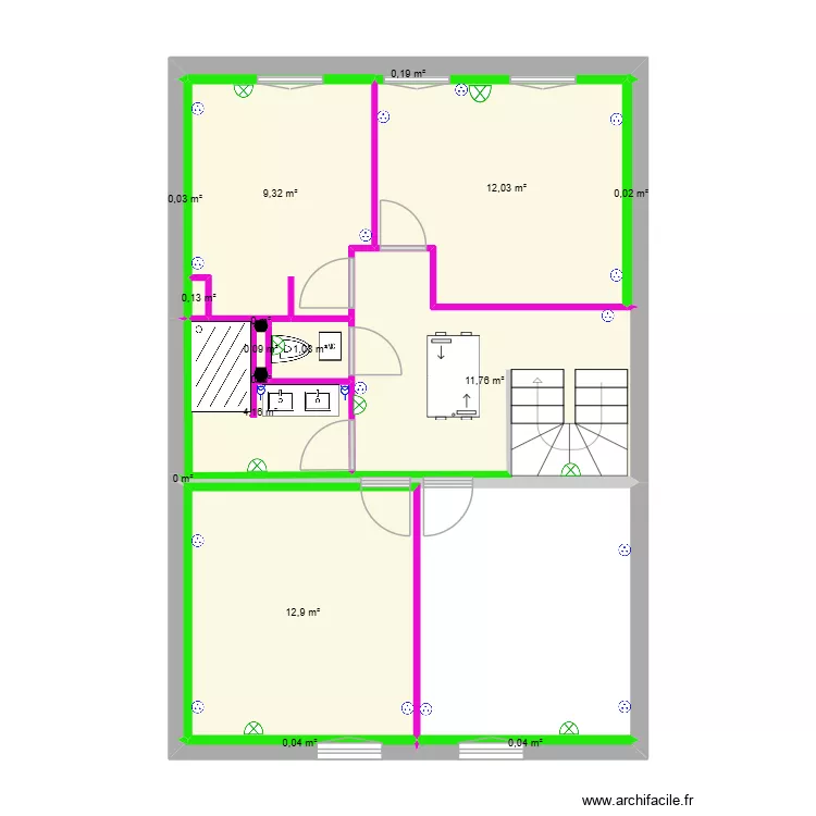 hautot etage 04/11. Plan de 16  et 52 m²