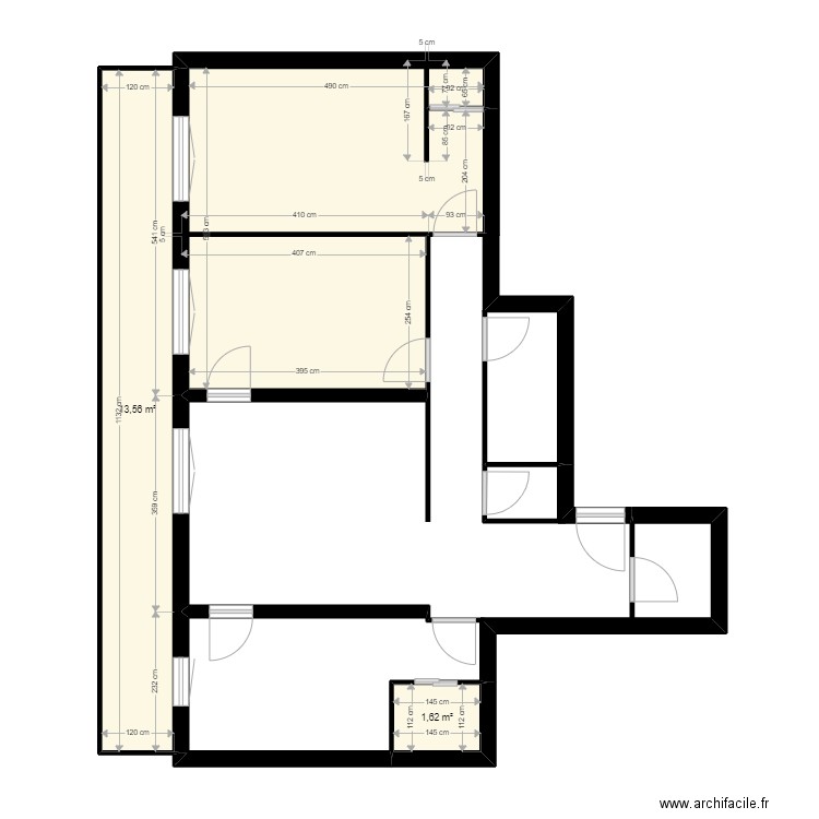 Res clos. Plan de 3 pièces et 39 m2