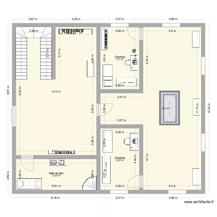 Maison basque Biarritz (Etage 1). Plan de 