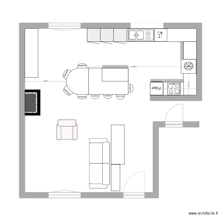 Pièces à vivre. Plan de 0 pièce et 0 m2