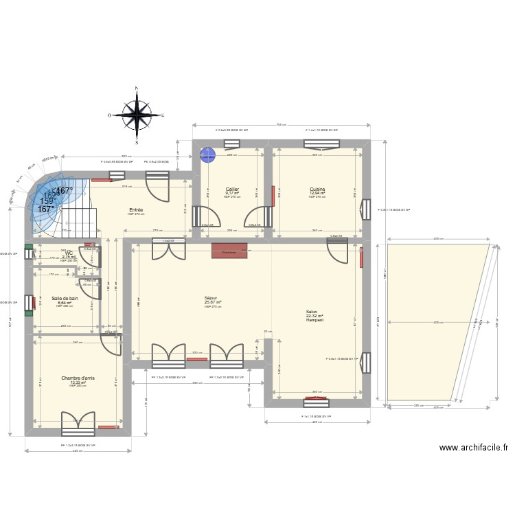 ML24017271 - DURAND Damien. Plan de 15 pièces et 186 m2