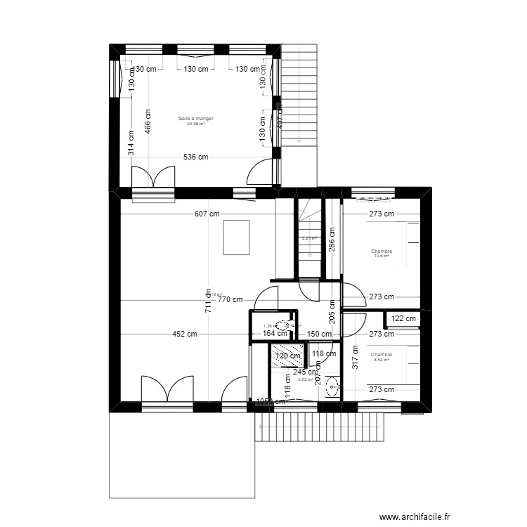 Plan Saby v4. Plan de 8 pièces et 97 m2