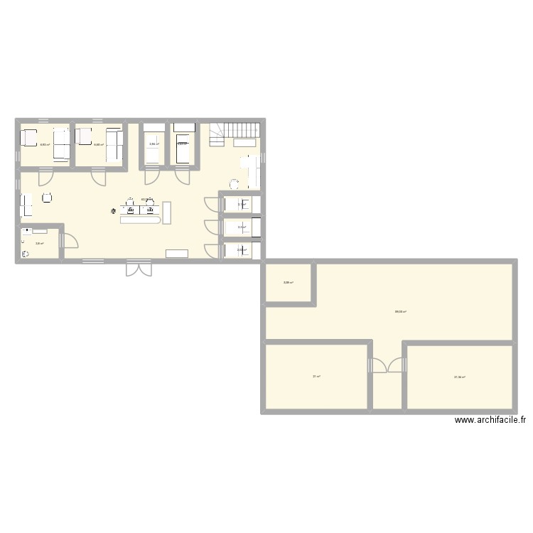 Luminea's beauty. Plan de 13 pièces et 200 m2