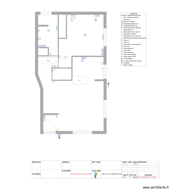 MOREAU Cartouche A4 portrait 1010x140. Plan de 0 pièce et 0 m2