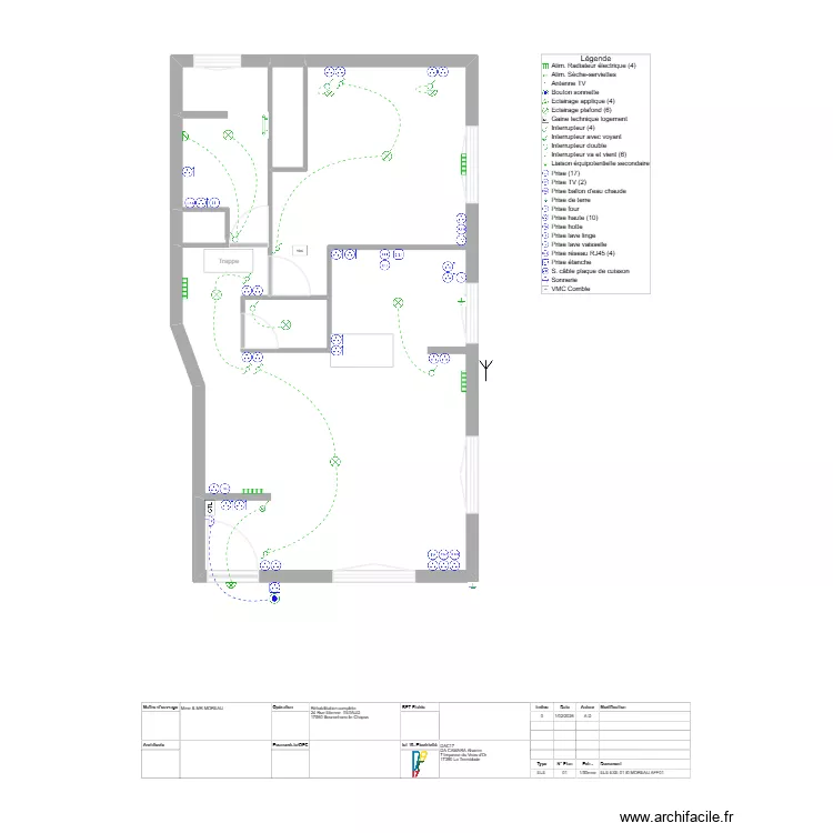 MOREAU Cartouche A4 portrait 1010x140. Plan de 4 et 46 m² MOREAU Cartouche A4 portrait 1010x140. Plan de 4 et 46 m²