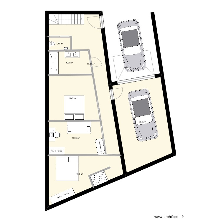 guitoune RDC. Plan de 0 pièce et 0 m2