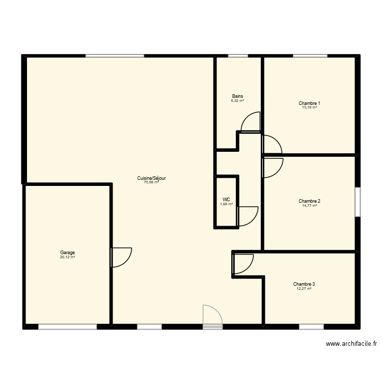 Plan 1 GOUDON. Plan de 7 pièces et 146 m2