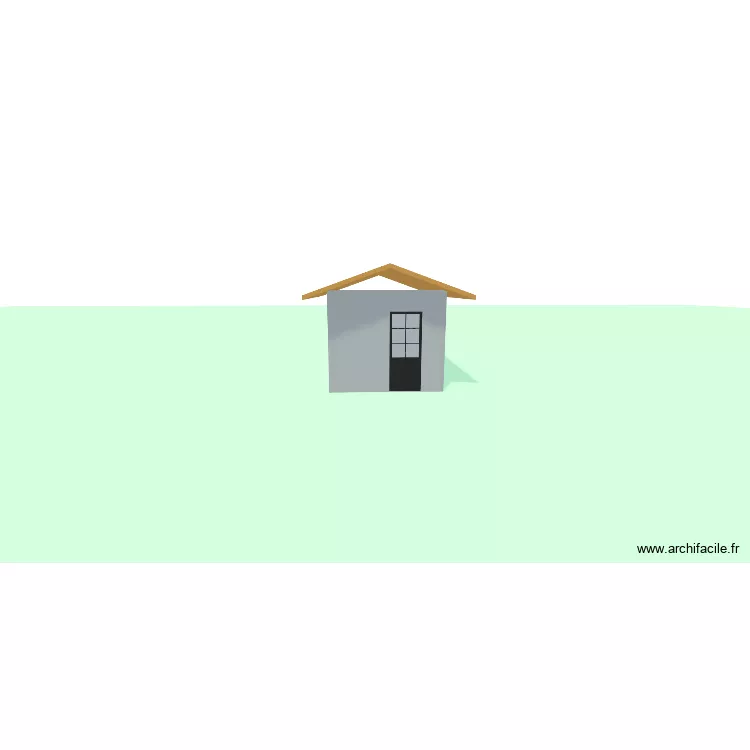 cabane. Plan de 1  et 10 m²