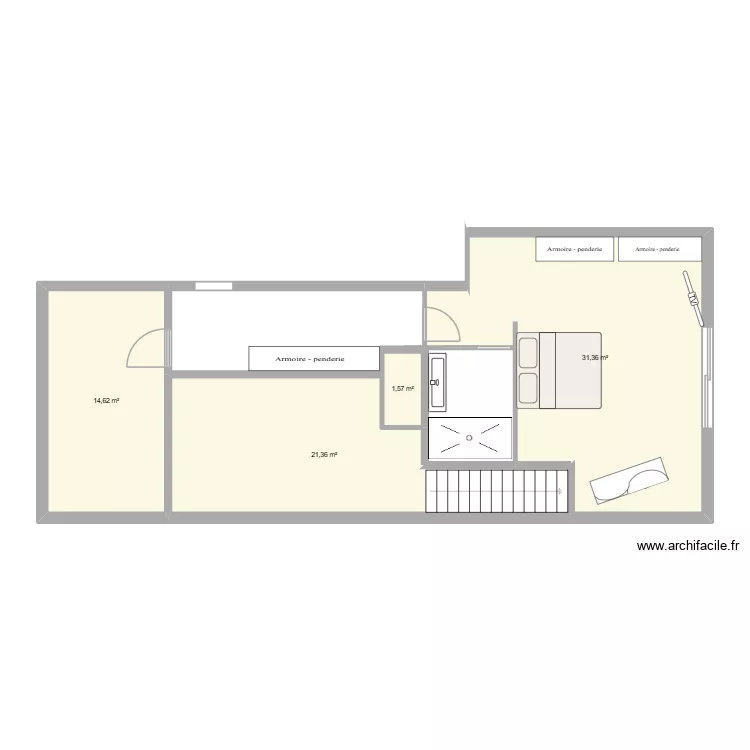 Notre chambre. Plan de 4 Pièces et 69 m² Notre chambre. Plan de 4 Pièces et 69 m²