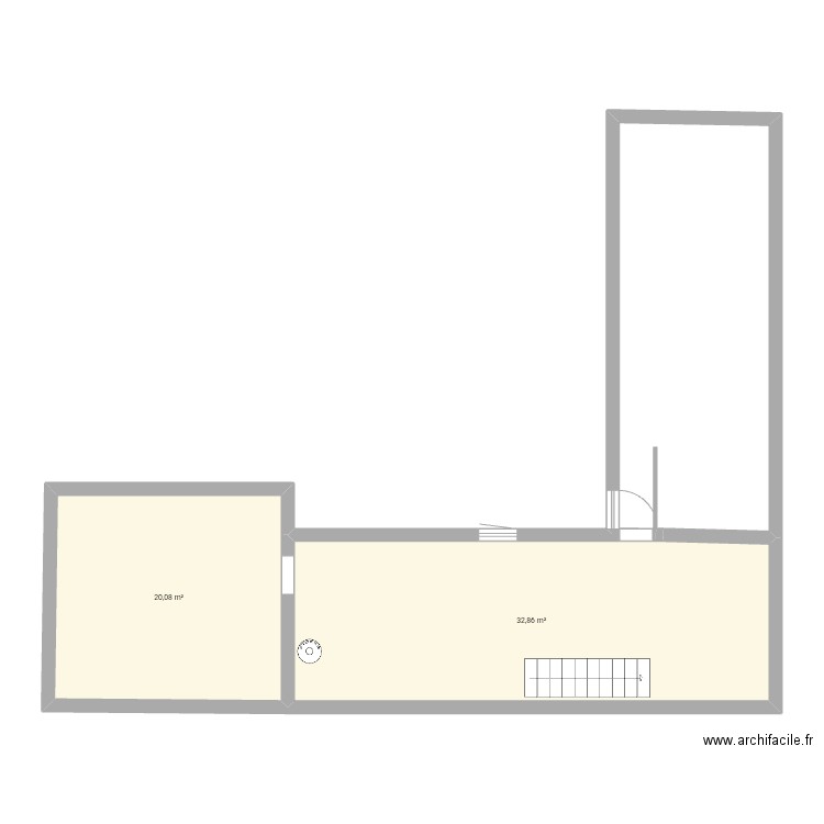 St pol. Plan de 2 pièces et 53 m2