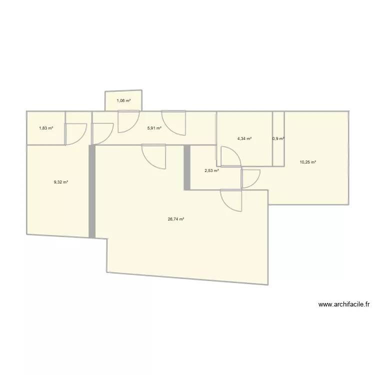 Appartement. Plan de 9 et 63 m² Appartement. Plan de 9 et 63 m²