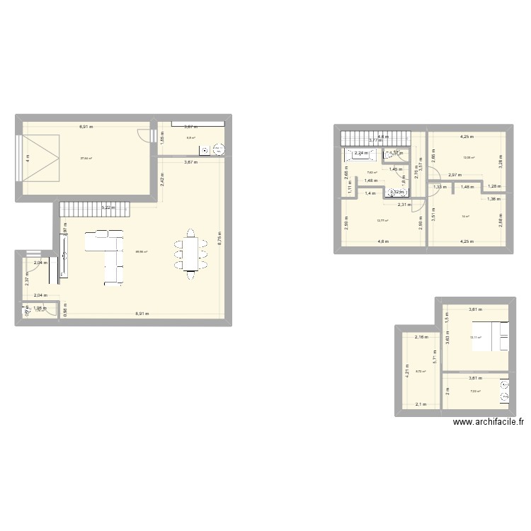 Maison 2025 4 chambres. Plan de 13 pièces et 189 m2