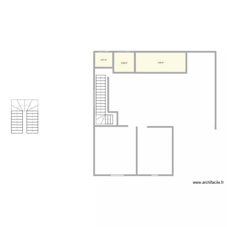 Kaza 2. Plan de 3 et 13 m² Kaza 2. Plan de 3 et 13 m²