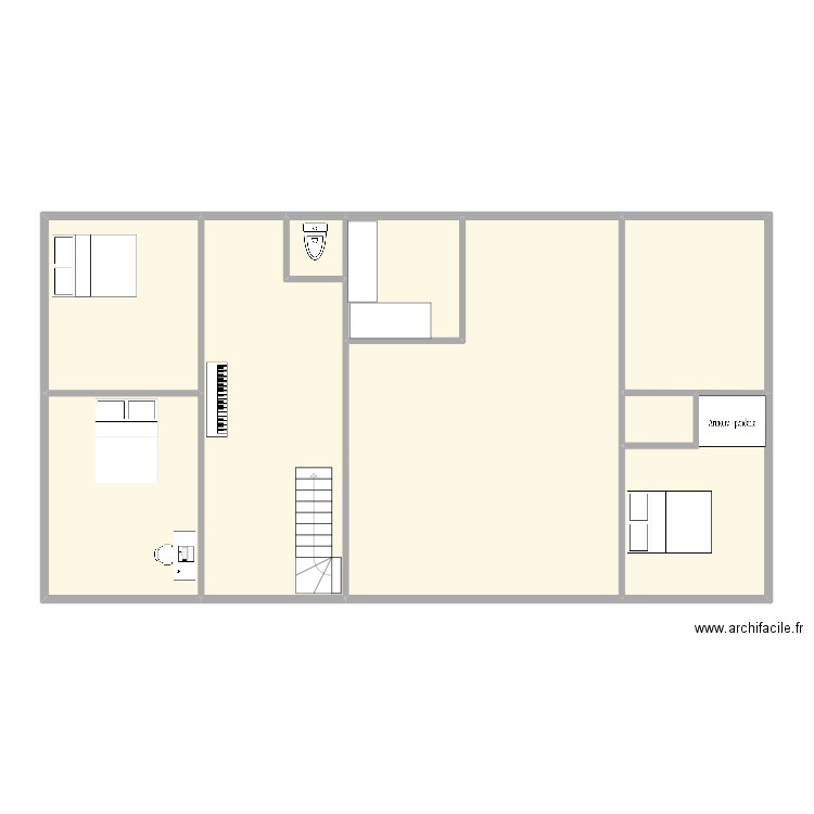 ngeye. Plan de 9 pièces et 130 m2