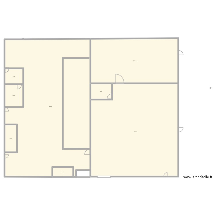 Laser game. Plan de 8 pièces et 1204 m2