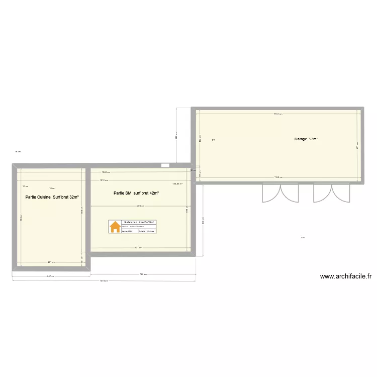 Talmont 1. Plan de 1  et 134 m²