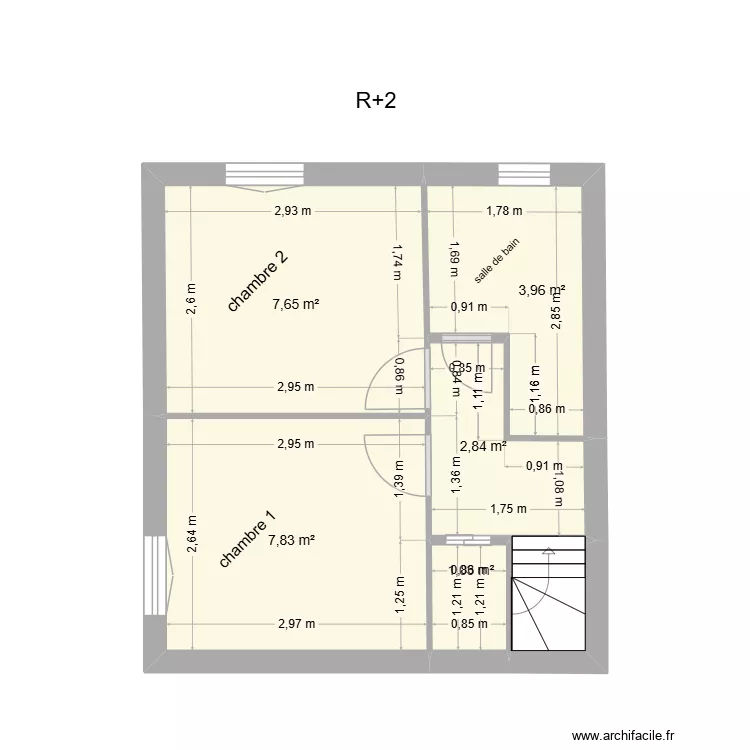 CHABERT R+2. Plan de 