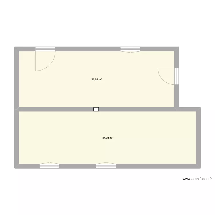 rdc chalet brut. Plan de 