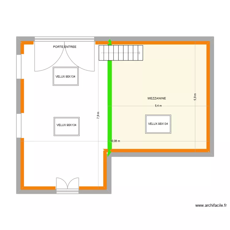 BAUVAIS PETRAUD. Plan de 2 Pièces et 29 m²