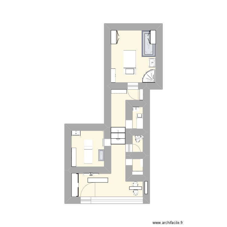 institut. Plan de 6 pièces et 10 m2