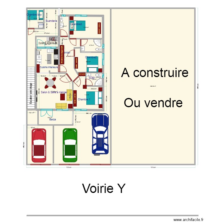 vue en plan Callixte Nyabugete IV RDC3. Plan de 15 pièces et 358 m2