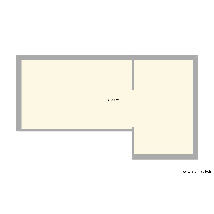 Anne Wigniart. Plan de 1 pièce et 38 m2