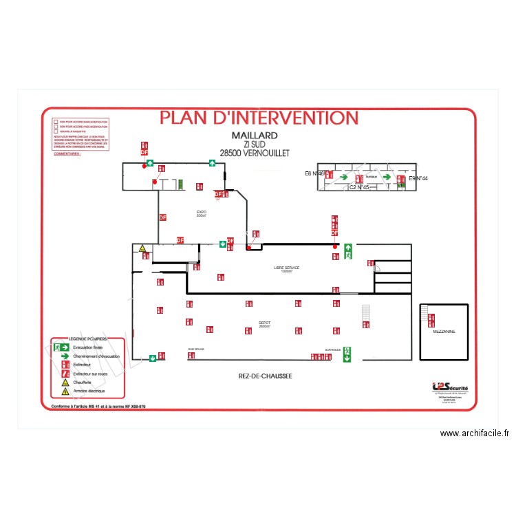 MAILLARD VERNOUILLET 3. Plan de 1 pièce et 37 m2