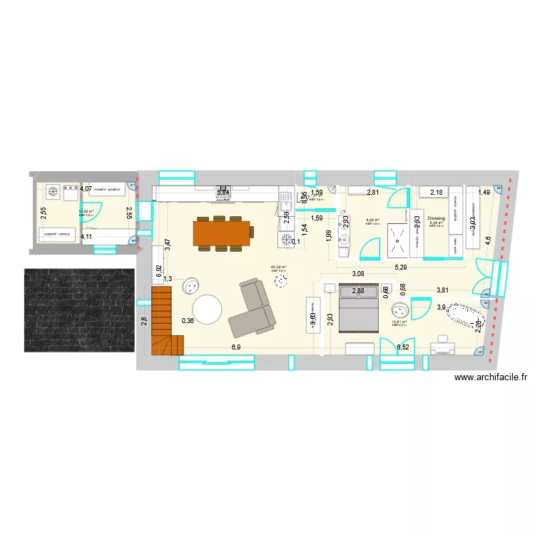 4 Fav rdc 3. Plan de 8  et 184 m²