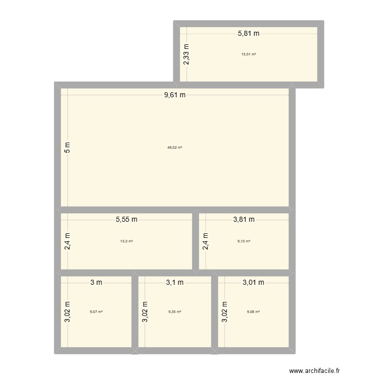elec. Plan de 7 pièces et 111 m2