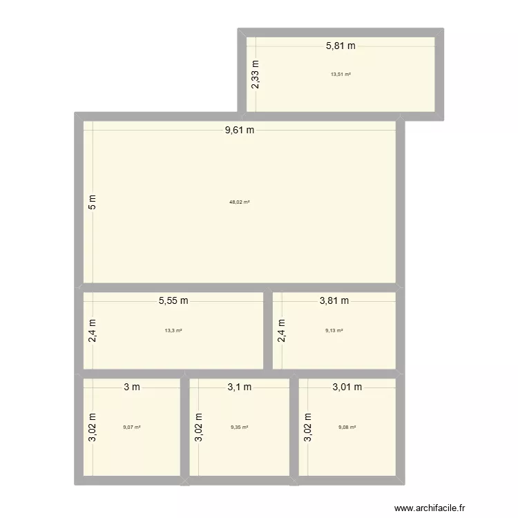 elec. Plan de 7 pièces et 111 m²