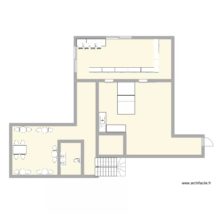 Plan feuillette. Plan de 5  et 121 m²