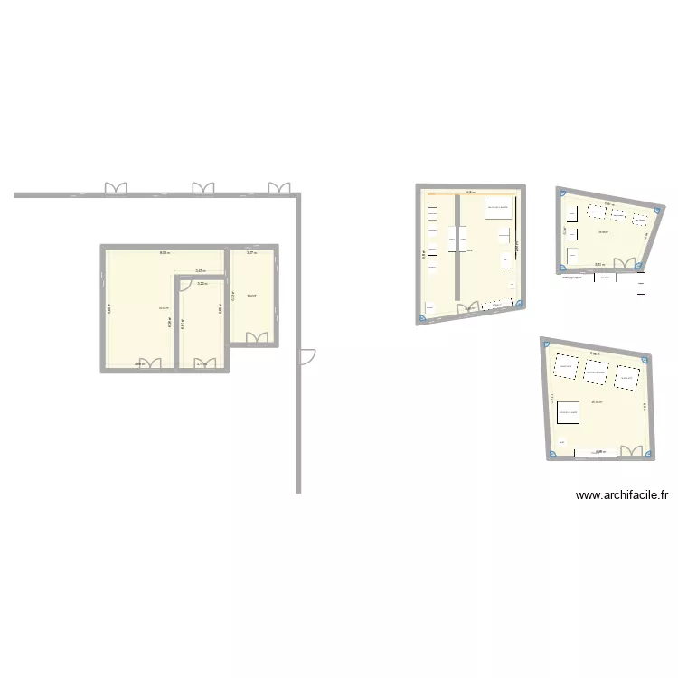 NOUVELLE SALLE DE POLISSAGE. Plan de 5  et 215 m²