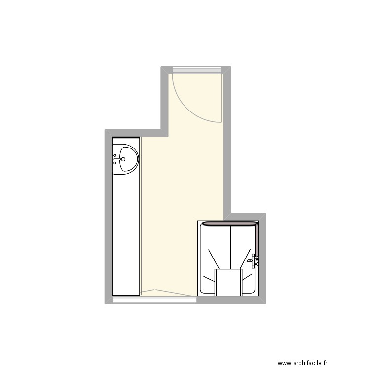 GUINCHARD - RR. Plan de 2 pièces et 10 m2