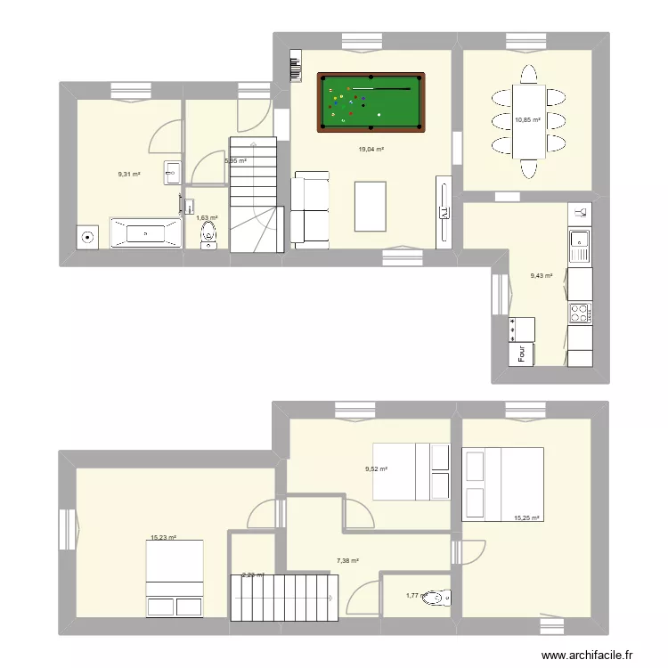 Maison Sainte savine. Plan de 12 et 108 m² Maison Sainte savine. Plan de 12 et 108 m²