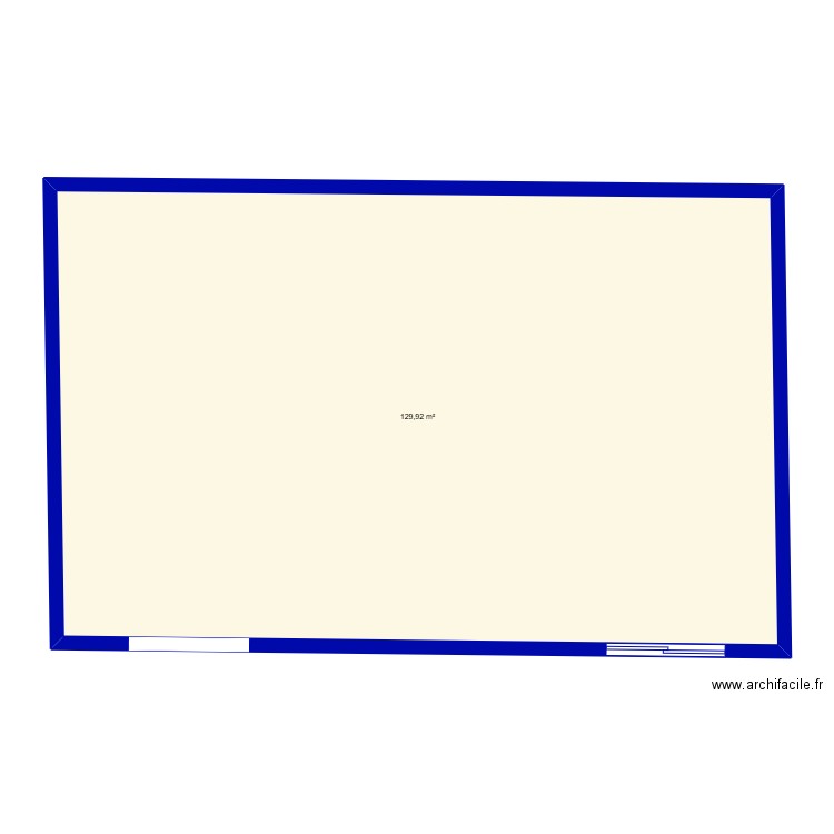 CDV. Plan de 1 pièce et 130 m2